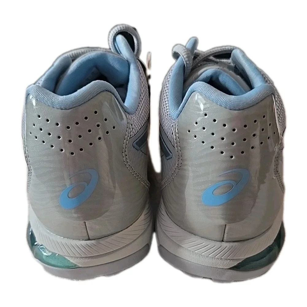Asics Womans Ortholite Foam Golf Shoes Size 7‎ 1/2 Grey & Blue NWT
